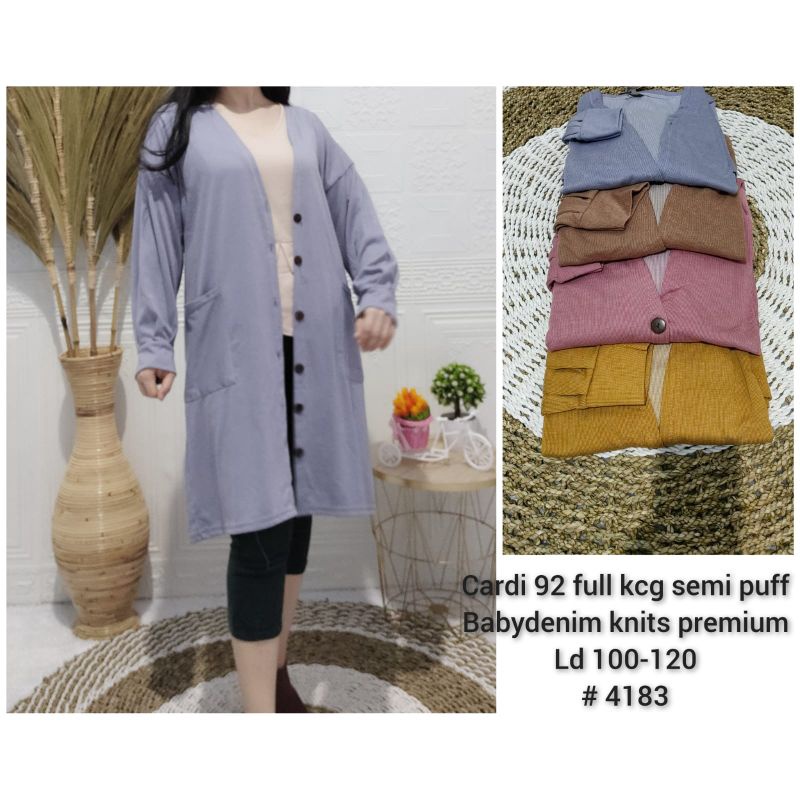 AQUILA 4183 CARDIGAN PANJANG POLOS PUFF