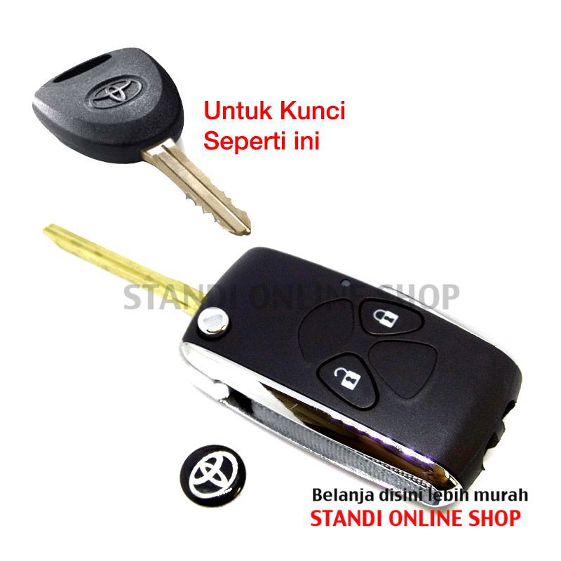 Casing Kunci Lipat Flip Key Rumah Kunci Toyota Grand New Avanza Veloz