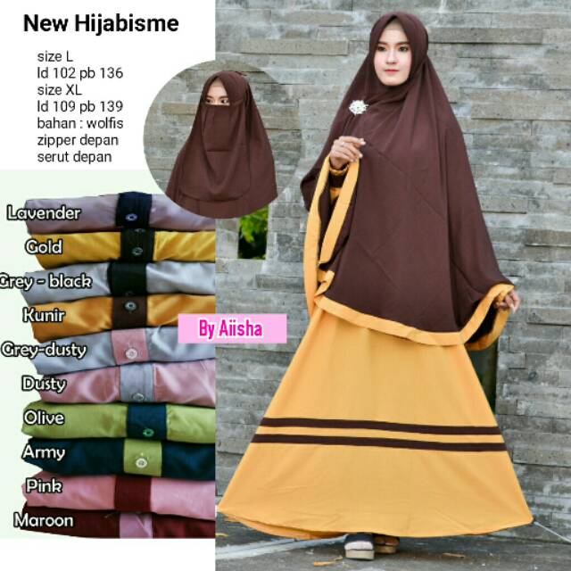 New hijabisme Satu set gamis dan khimar plus Cadar