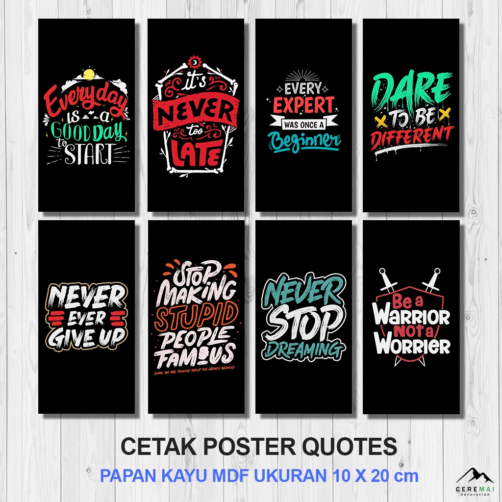 CM DECOR - [MINI] HIASAN DINDING QUOTES AESTHETIC PAJANGAN RUMAH WALL DECOR MOTIVASI POSTER KAYU KAT