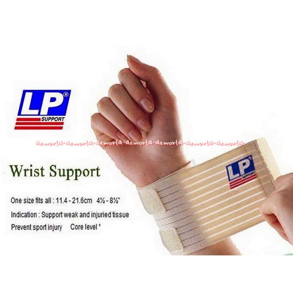 LP Support Wrist Wrap 633 Classic Alat Pelindung Pergelangan Tangan Saat Olahraga Lpsupport Elastic Elastis Lp Support Klasik