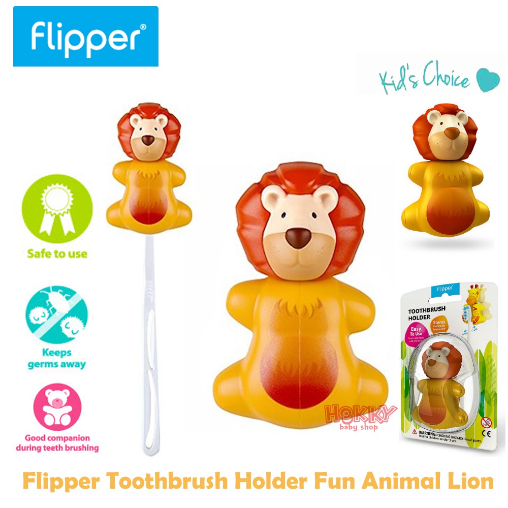 Flipper Tooth Brush Cover Tempat Sikat Gigi Lucu Bentuk Singa