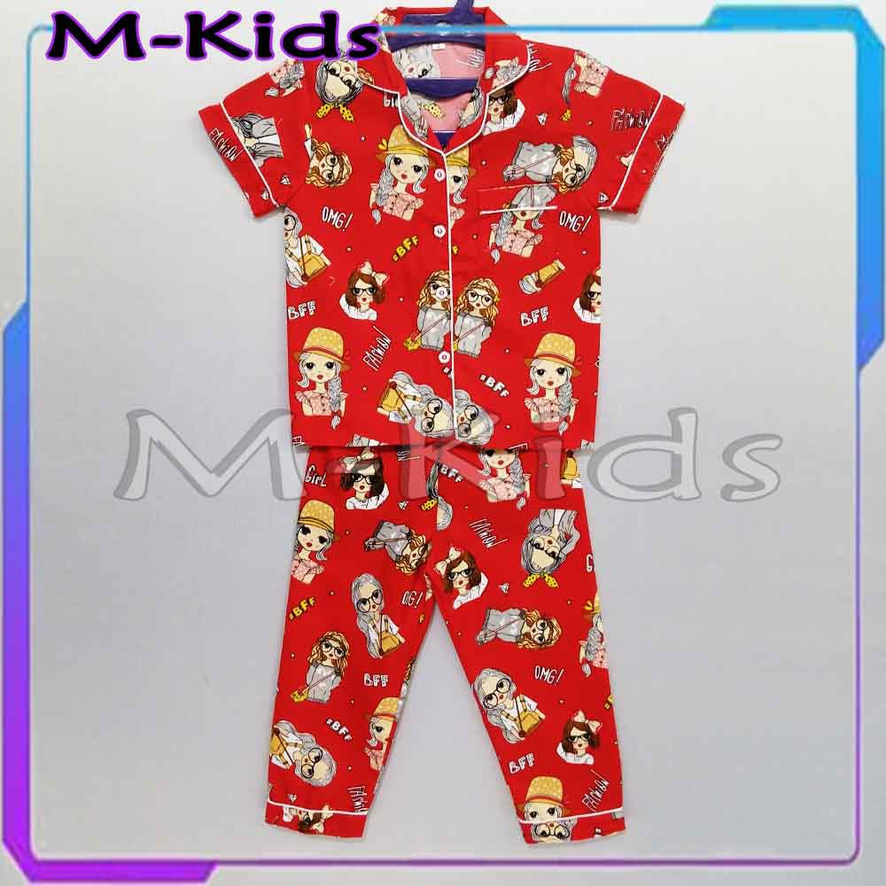 MKids88 - Baju Setelan Katun Anak Gambar Retro Lebah / Honey Bee Stitch LOL