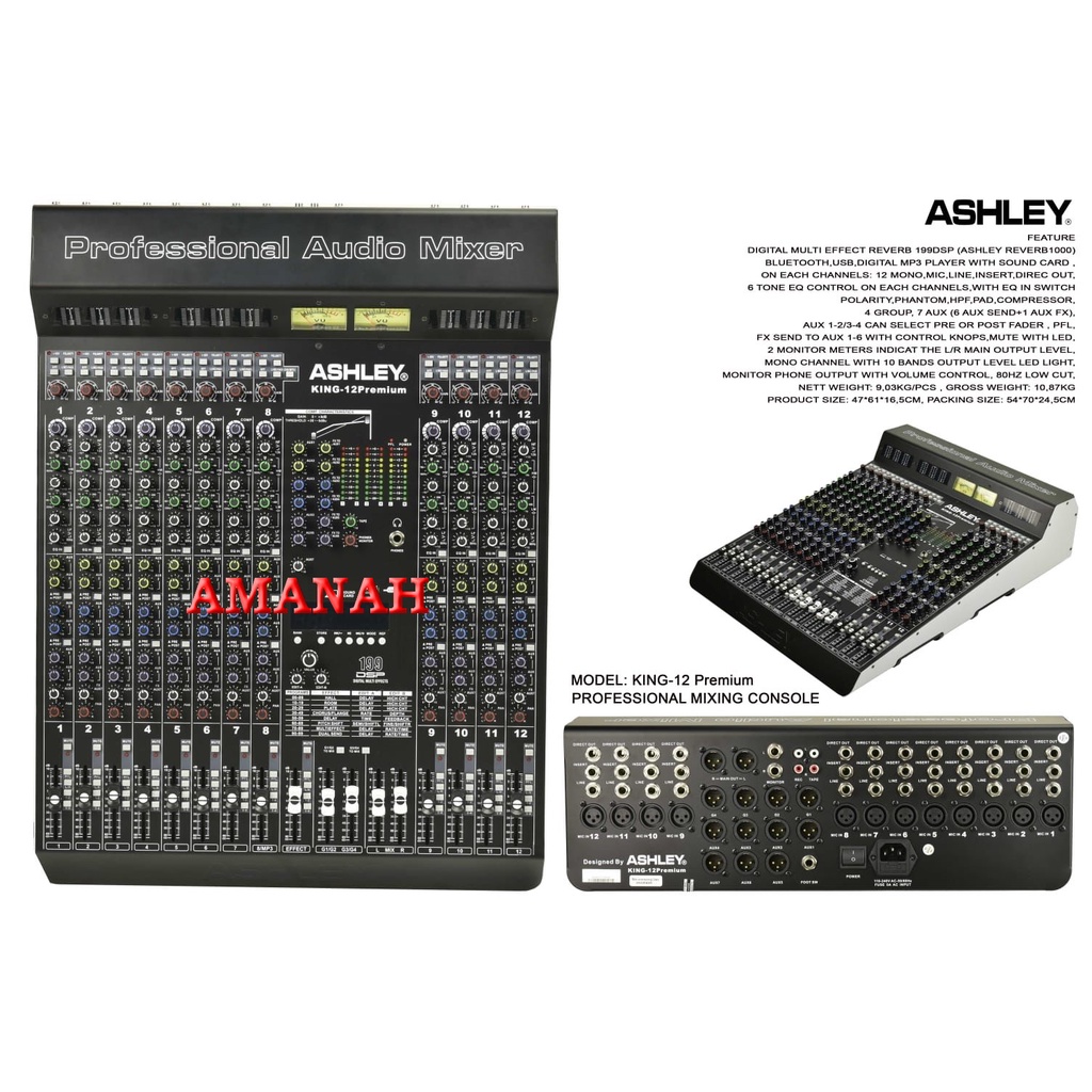 MIXER ASHLEY KING 12 PREMIUM KING12 PREMIUM ORIGINAL KING-12
