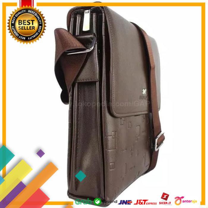 HOT SALE.. TAS SELEMPANG KULIT PRIA BRAUN BUFFEL TAS KANTOR PRIA ..TERLARIS