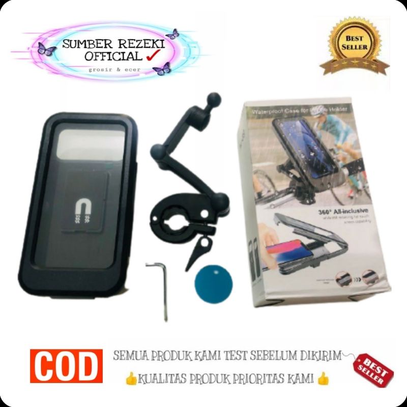 SR - Holder HJ 89 360 motor  Stang /sepeda waterproof HJ-89 360 card holder HP motor spion stang HL 