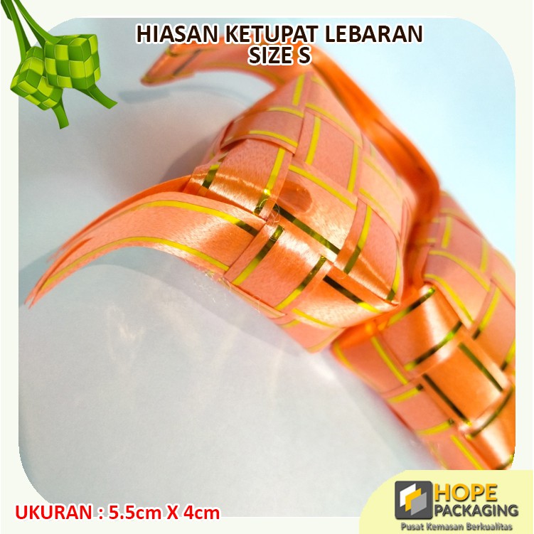 Ketupat Pita lebaran termurah Satin Mini/Hiasan Pita Lebaran/Hiasan Hampers 5.5 x 4 cm