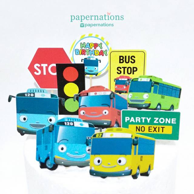 Cupcake Topper Tayo / Topper Tayo / Cake Topper Tayo