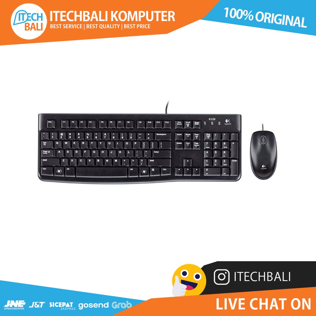 Keyboard &amp; Mouse LOGITECH MK120 Kabel | ITECHBALI
