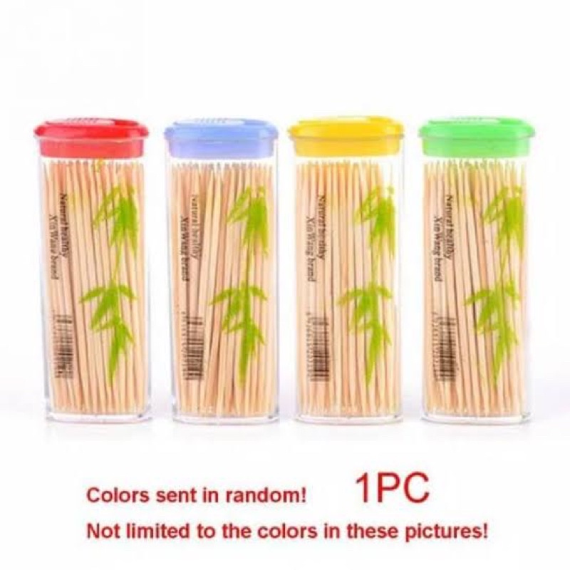 Tusuk gigi bambu portable mini ukuran saku model korek toothpick