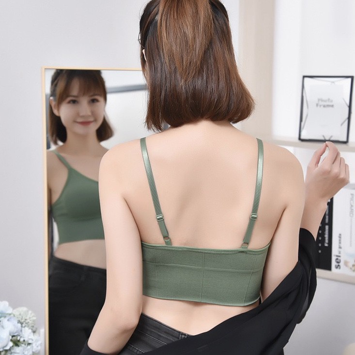 Bra Wanita Model One-Piece Bra Bralette Push Up Bergaya Sexy Korea Bra Sport Import