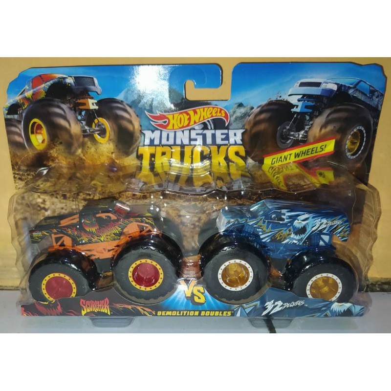 Monster trucks demolition doubles Scorcher and 32 Degrees