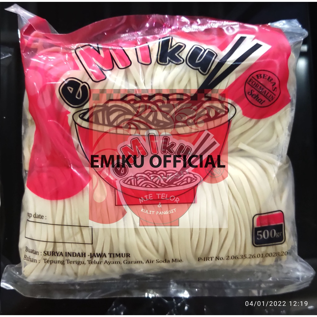 

Emiku Mie Original Mentah Siap Pakai Bulat / Gepeng