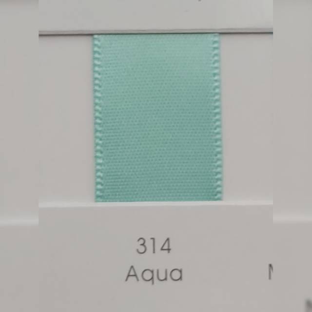 

314 - Aqua | Pita Satin Import PREMIUM 5/8" [ 1,6 Cm ]