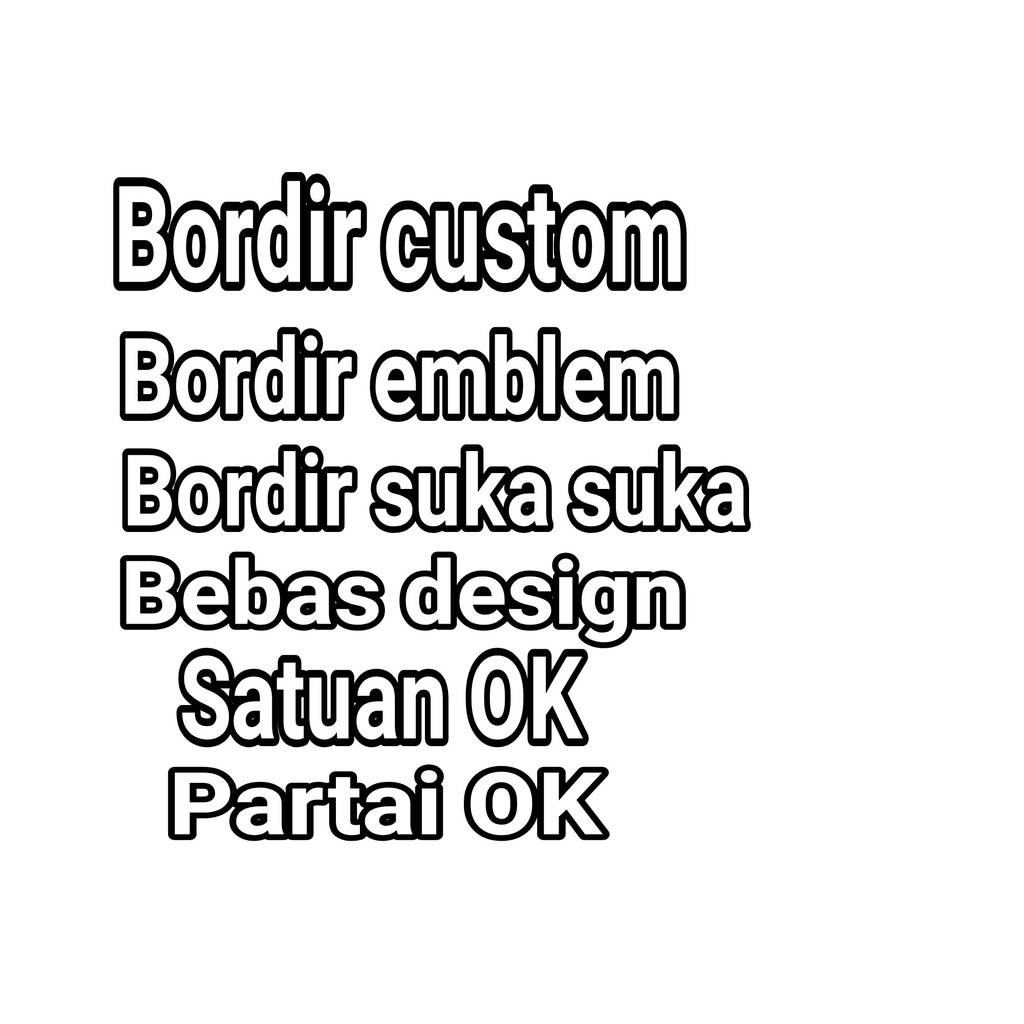 bordir patch/boordir emblem/ bordir satuan