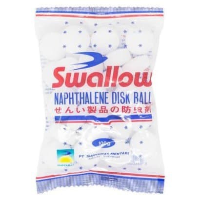 SWALLOW Naphthalene Disk Ball Putih 100 g Kamper Kapur Barus 100gram