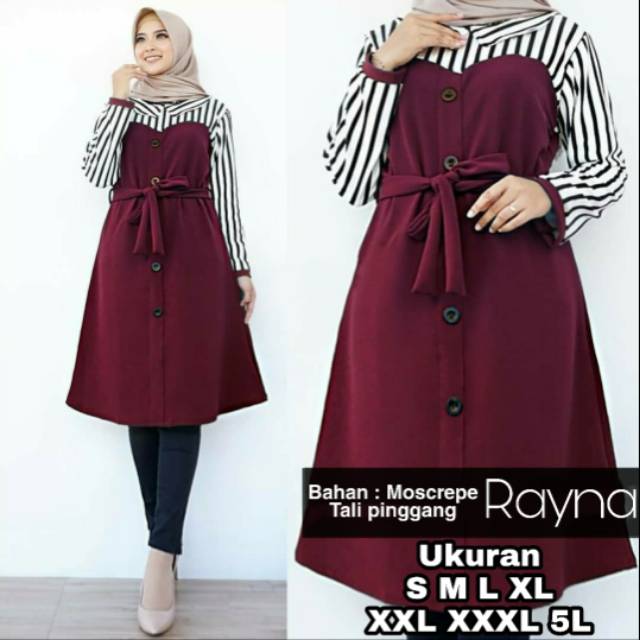 Rayna Tunik  UKURAN  S M L XL XXL  XXXL 5L TUNIK  JUMBO 