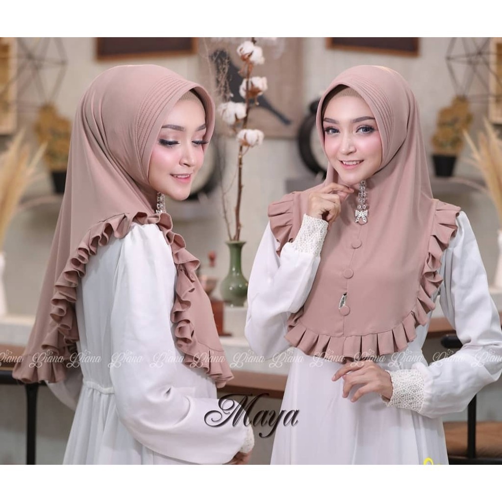 PROMO!!! Jilbab Instan Siria Series 1Slup Jersey Antem Tammia Rempel Depan Praktis Rumba-5
