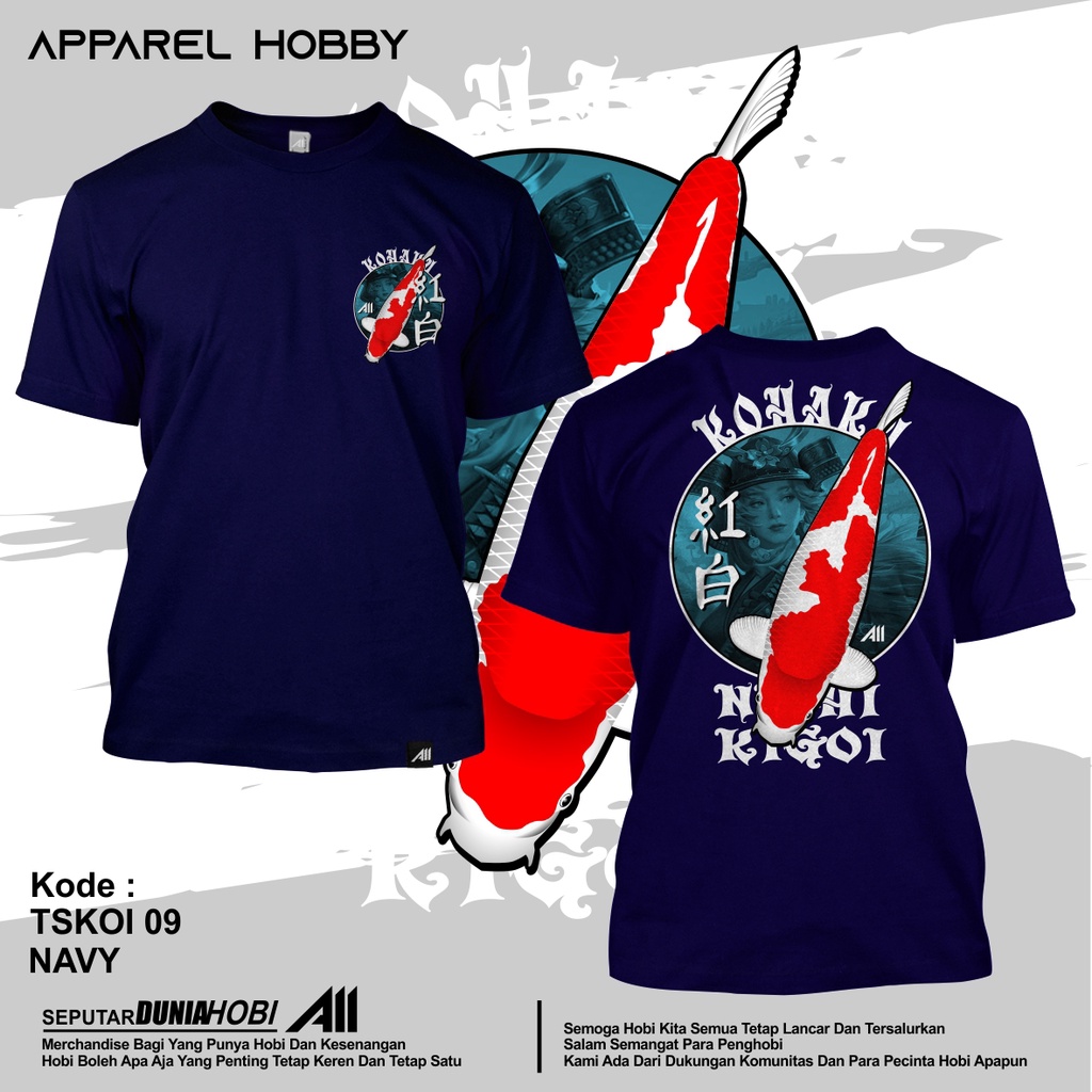 KAOS IKAN KOI KOHAKU TSKOI 9 NAVY