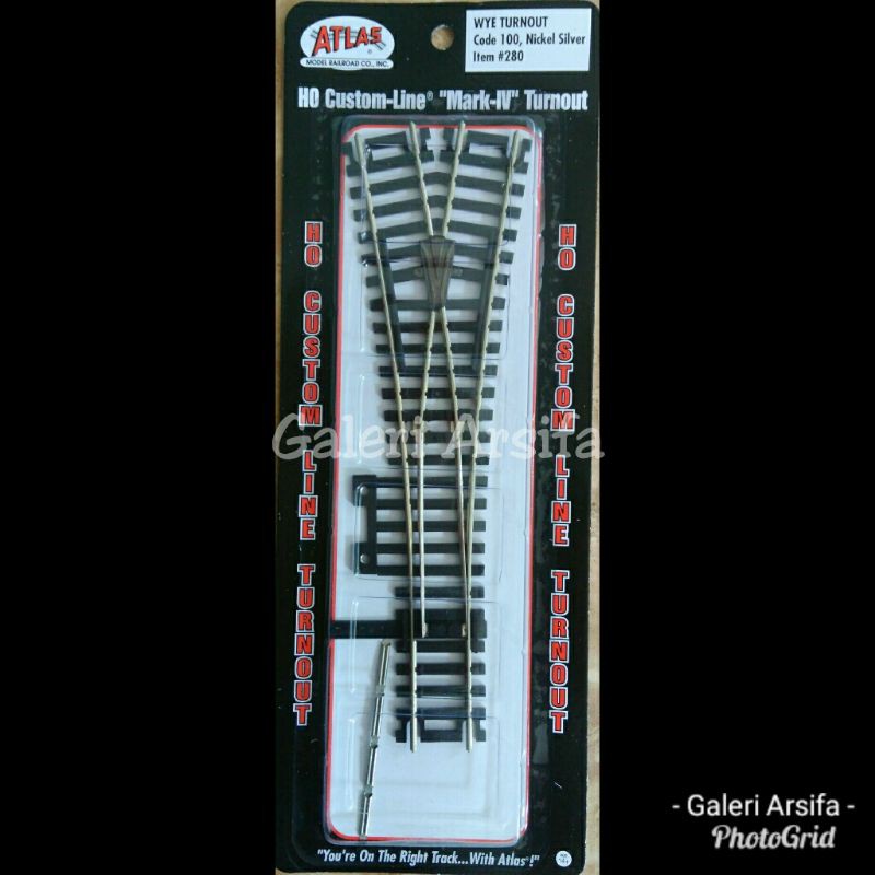 Wesel Rel Kereta Y (kanan Kiri) Metal Atlas Skala HO