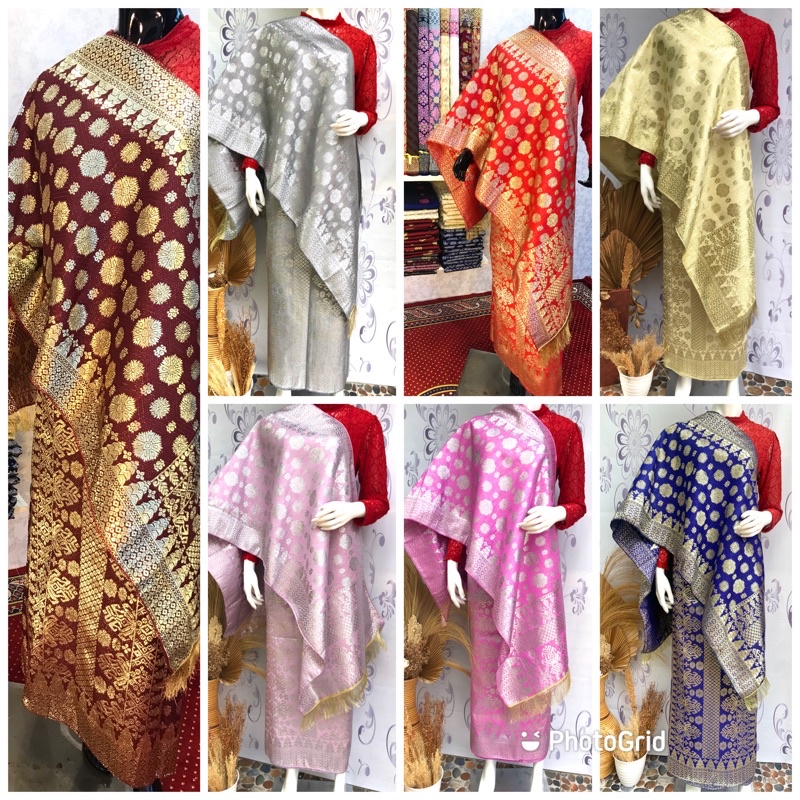 BEST SELLER SONGKET TENUN MESIN ASLI PALEMBANG 2024