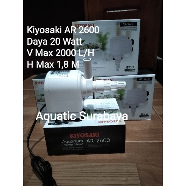 Pompa Celup Aquarium Power Head Kiyosaki AR 2600 Output 2000 L/H