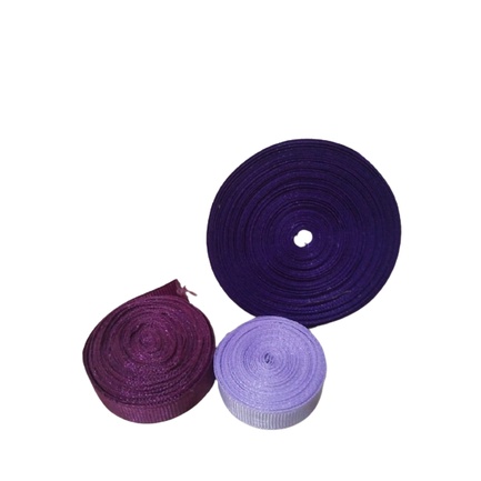 

GRANDMLATI (1 ROLL isi 3meter) pita grossgrain polos lebar 1cm ungu series