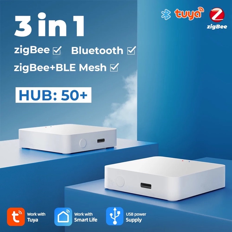 SMATRUL Tuya Multi-mode Gateway ZigBee Bluetooth Mesh Wireless Bridge Hub Smart Home App Control For