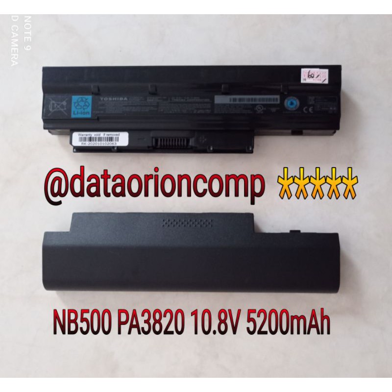 Baterai Battery TOSHIBA PA3820 PA3821 NB500 NB505 NB520 T210 T215