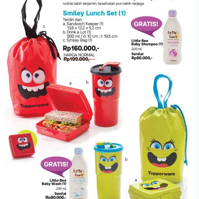 Smiley lunch set