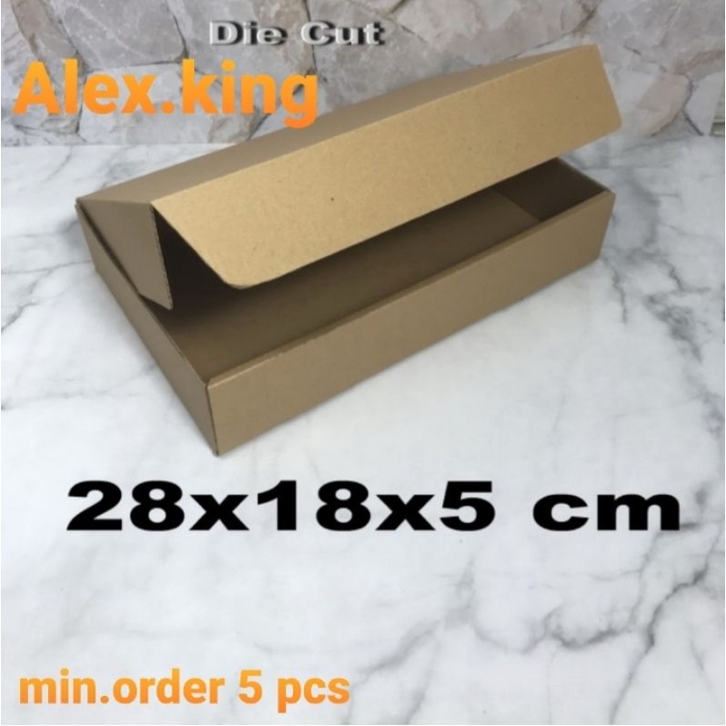 

Kardus Box uk. 28x18x5 cm Kotak Karton Die Cut