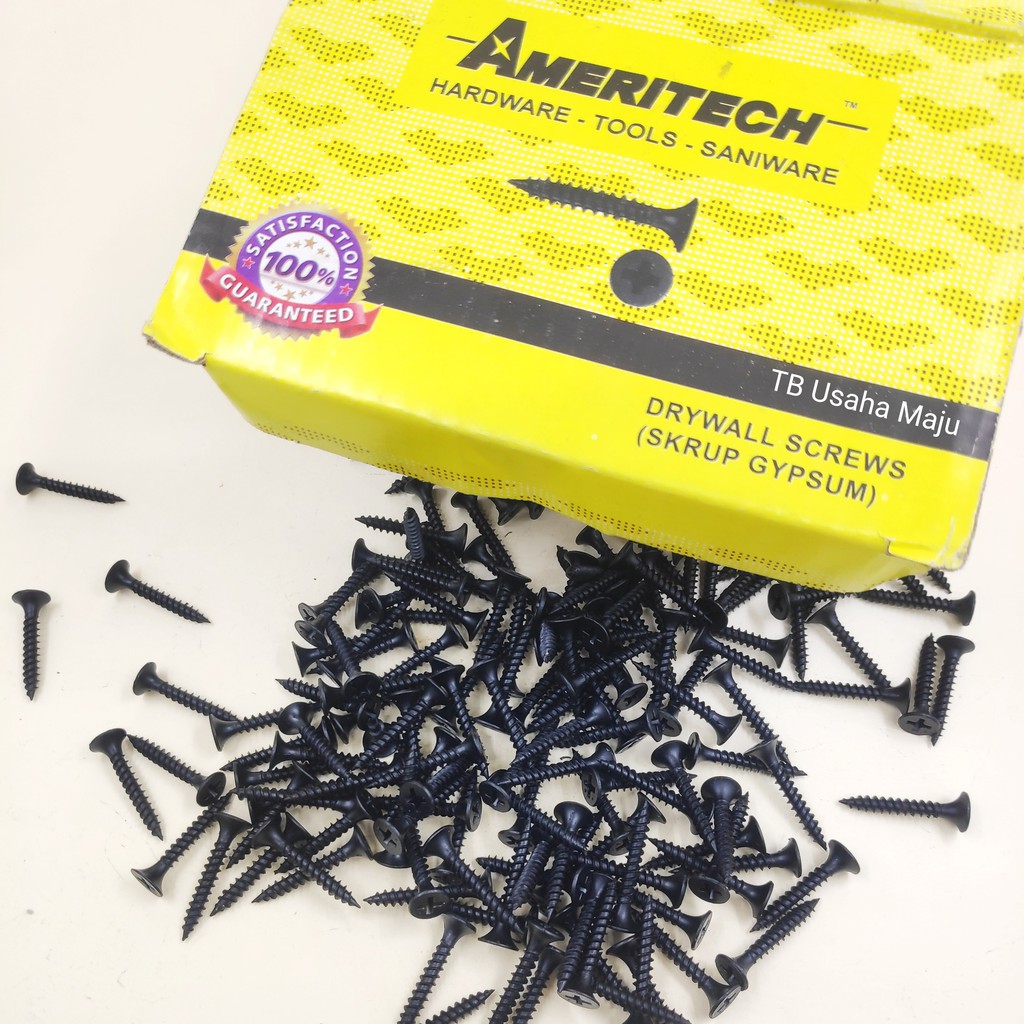 Paku / Skrup / Sekrup Gypsum / Drywall Screws 1" Ameritech per kotak