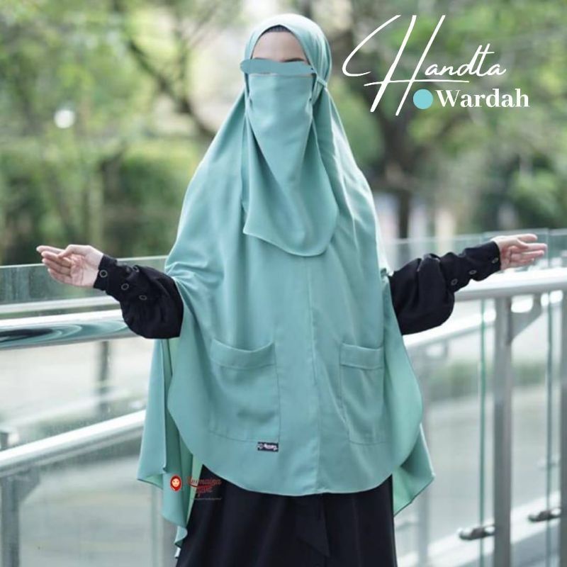 Bergo Handta by Khumaira free cadar / Bergo tali kantong Bergo daily jumbo