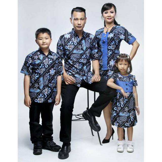 Produsen Sarimbit (couple Keluarga) Batik Set Kemeja Papa Mama Anak Batik Solo Asli Dijual Terpisah B6ddALhAMyDYY