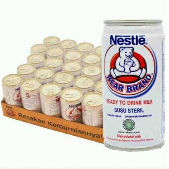 BEAR BRAND 189 ml 1 DUS 1 KARTON/ SUSU BERUANG BEARBRAND 1 DOS = 30 KALENG. ( KHUSUS GOSEND ).
