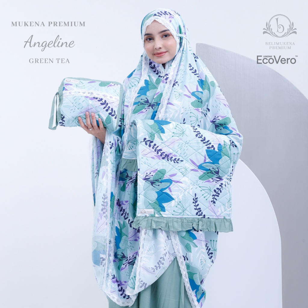 Mukena Dewasa 2in1 Premium Ecovero Angeline Set Sajadah