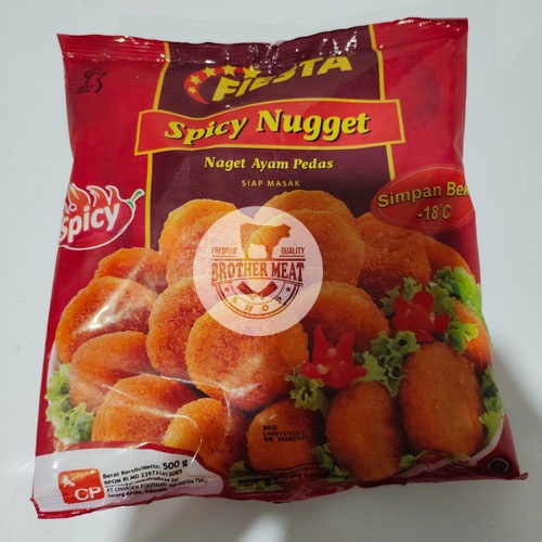 Fiesta Spicy Nugget 500gr, Nugget Ayam Pedas, Frozen, Halal