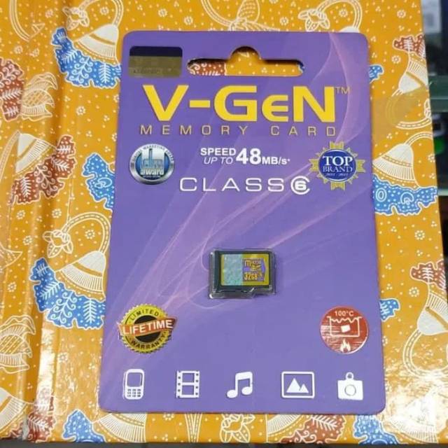 Memory Card V-gen 32GB Memori Micro SD Vgen 32GB Class 6