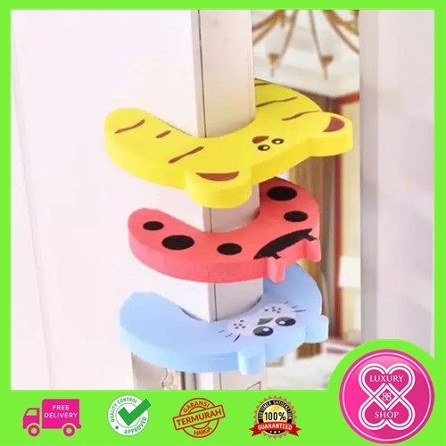 Penahan Pintu Busa Motif Karakter Lucu Anak dan Bayi / Stopper Penahan Pintu / Safety Door Baby