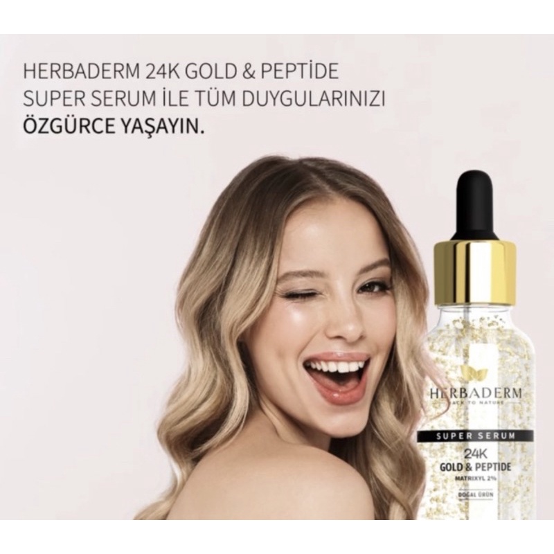 Herbaderm 24k gold & peptide super serum