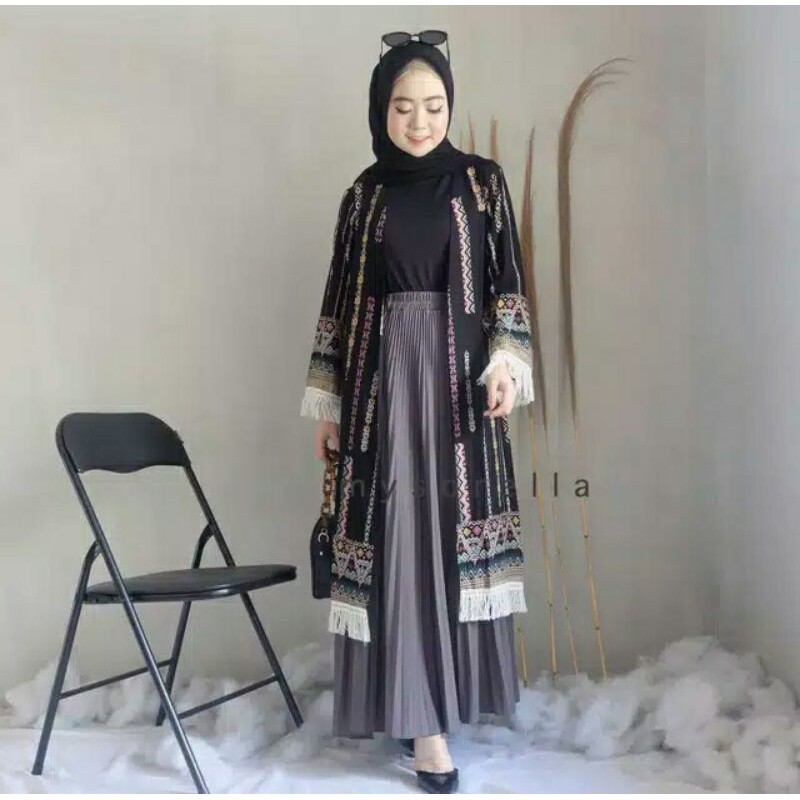 ORI 100% REAL PICT HQ BOHEMIAN OUTER/BKK STYLE/LONG BOHEMIAN CARDY/OUTWEAR MODIS