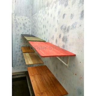 PROMO Meja  Lipat Meja  Dinding  Meja  Tempel  Kayu  Jati 