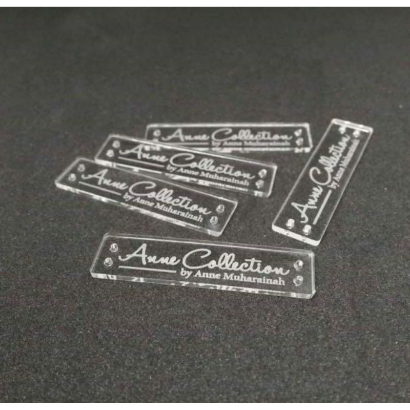 

Label akrilik / label hijab / acrylic label / label produk / label akrilik kecil
