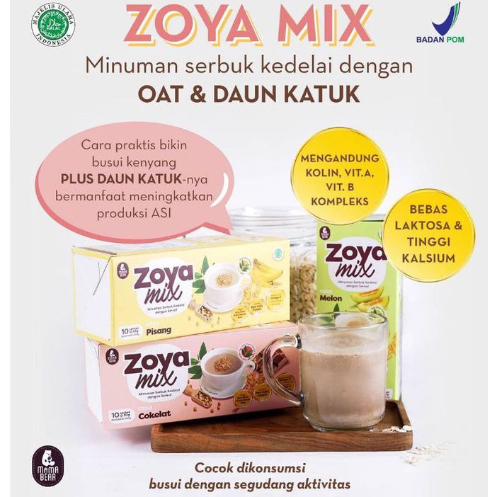 (Sachet)Mama Bear Teh / mamabear Zoya mix Mama Bear Almon Mix Asi Booster Oat Minuman Mama bear Teh Pelancar Asi Almom Susu Almond Susu Soya