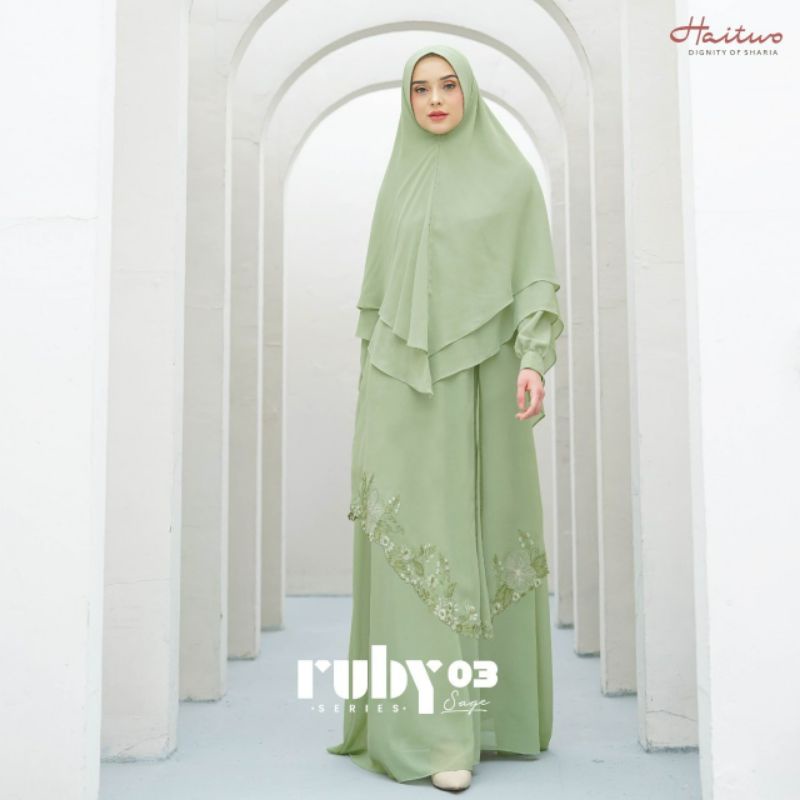 Gamis set hijab Haitwo ruby 03