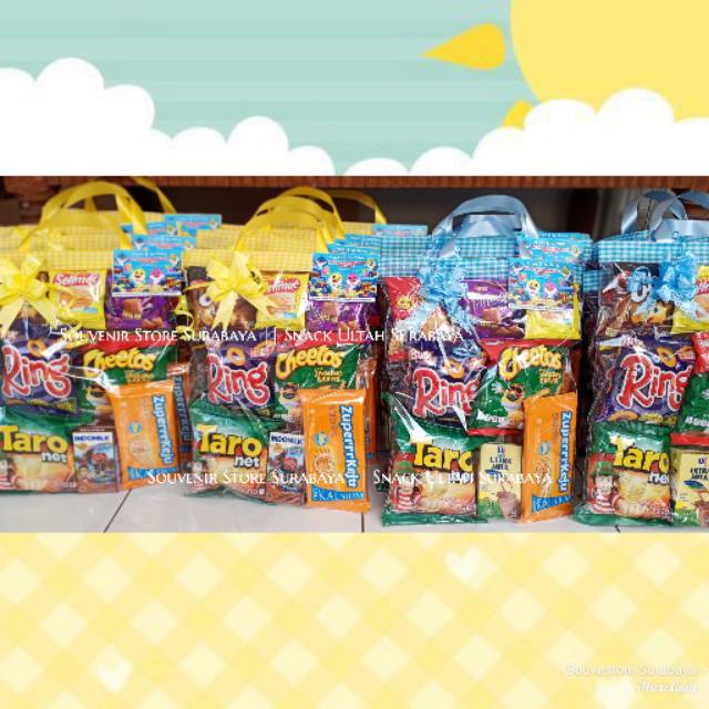 Goodiebag Snack / Snack Ultah Anak / Bingkisan Snack / Snack Ultah Surabaya / Paket Snack