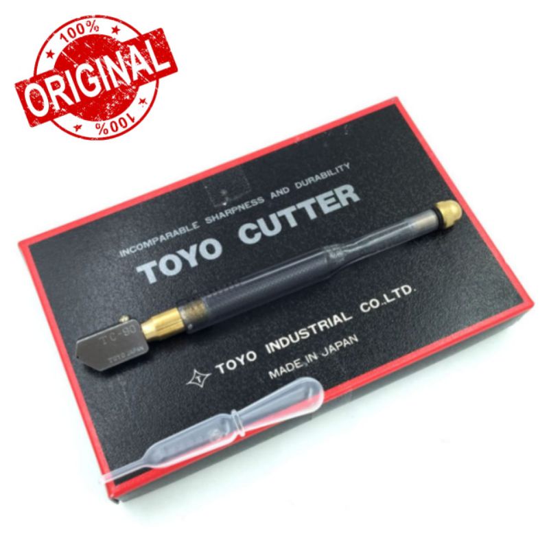 

Toyo cutter tc 90 ORIGINAL 100% alat potong KacaMade in JAPANStar Pisau Potong Kaca Oil CutterPemotong Kaca