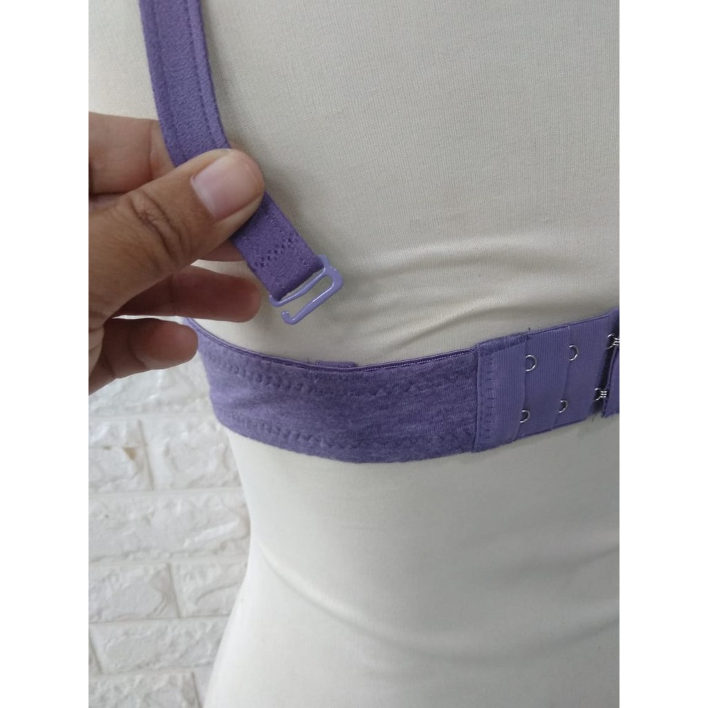 Bra / Bh SOREX 11118 MELANGE BH Busa Kawat HALF CUP setengah polos basic Kait 2 BK