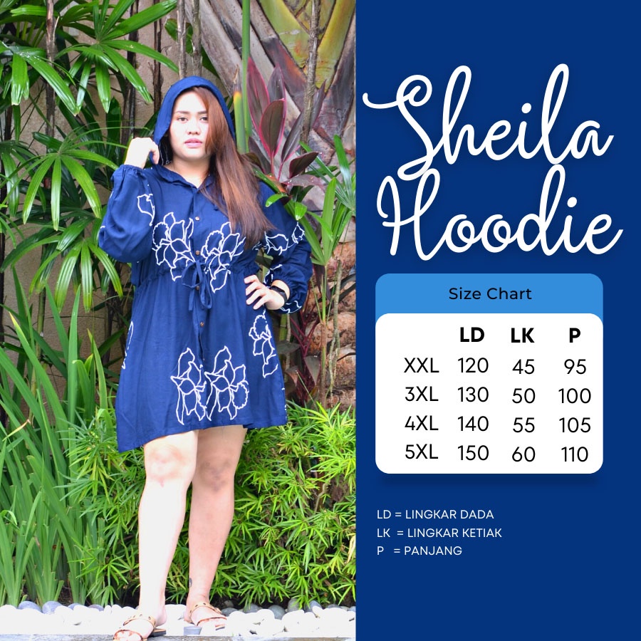 Balicihui Dress Sheila Dress Plus Size Big Size Jumbo Busui Friendly Hoodie Dress