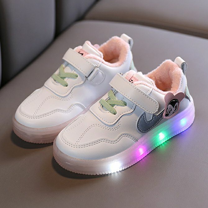 Juragan Junior (COD) Sepatu BRISKE Lampu LED Anak Perempuan Size 15-25